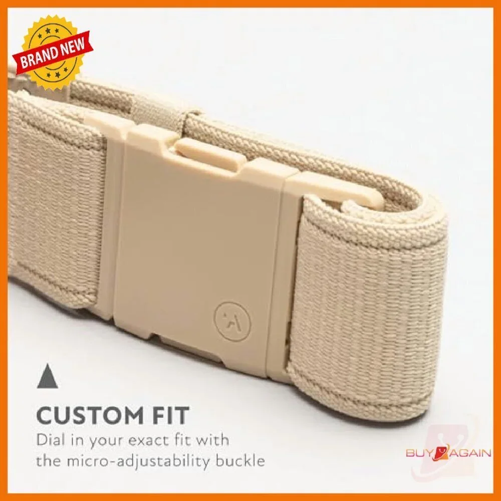 Heavy Duty Stretch Belt Metal Free Buckle Machine Washable Unisex